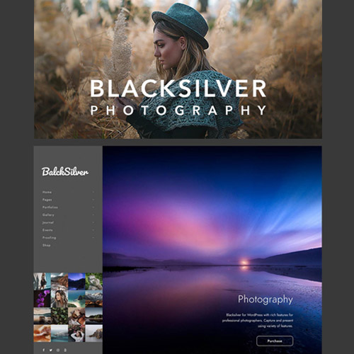 blacksilver photography theme for wordpress