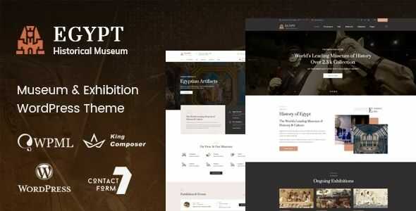 egypt theme gpl v19 museum exhibition wordpress theme