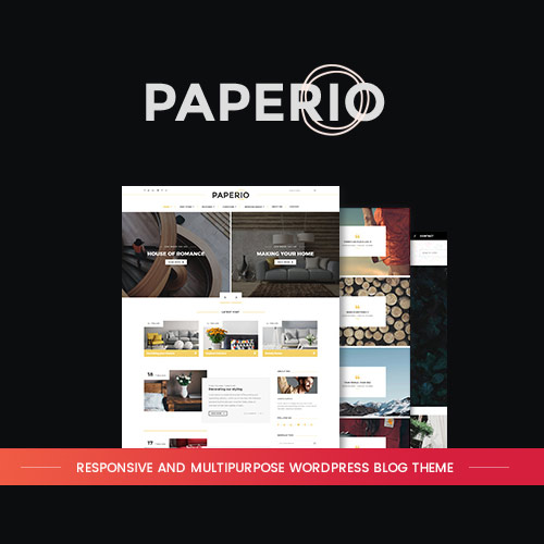 paperio responsive and multipurpose wordpress blog theme