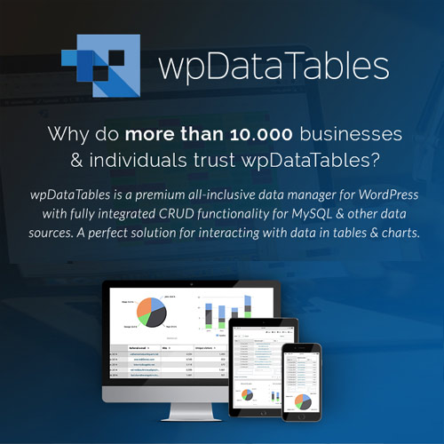 wpdatatables tables and charts manager for wordpress