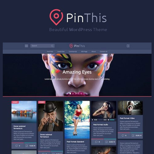 httpsplugintheme.netwp contentuploads201812PinThis Pinterest Style WordPress Theme