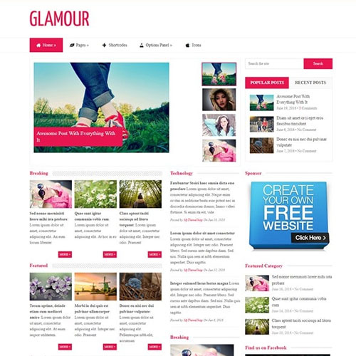httpsplugintheme.netwp contentuploads201903MyThemeShop Glamour WordPress Theme