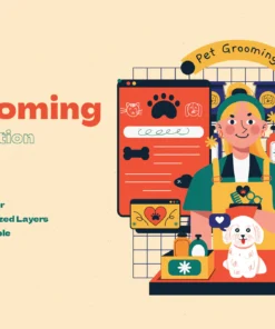 Pet Grooming Illustration