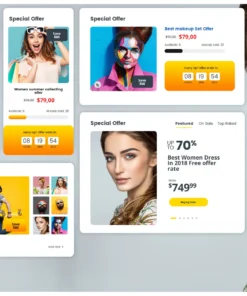 eCommerce Website Widget UI Kit PSD