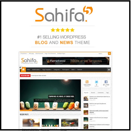 Sahifa Responsive WordPress News Magazine Blog Theme 1