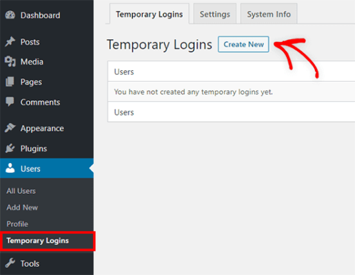 Temporary Admin Access WordPress 1 temporary login without password