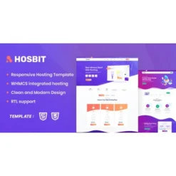 Hosbit Theme - WHMCS & Hosting HTML5 Template